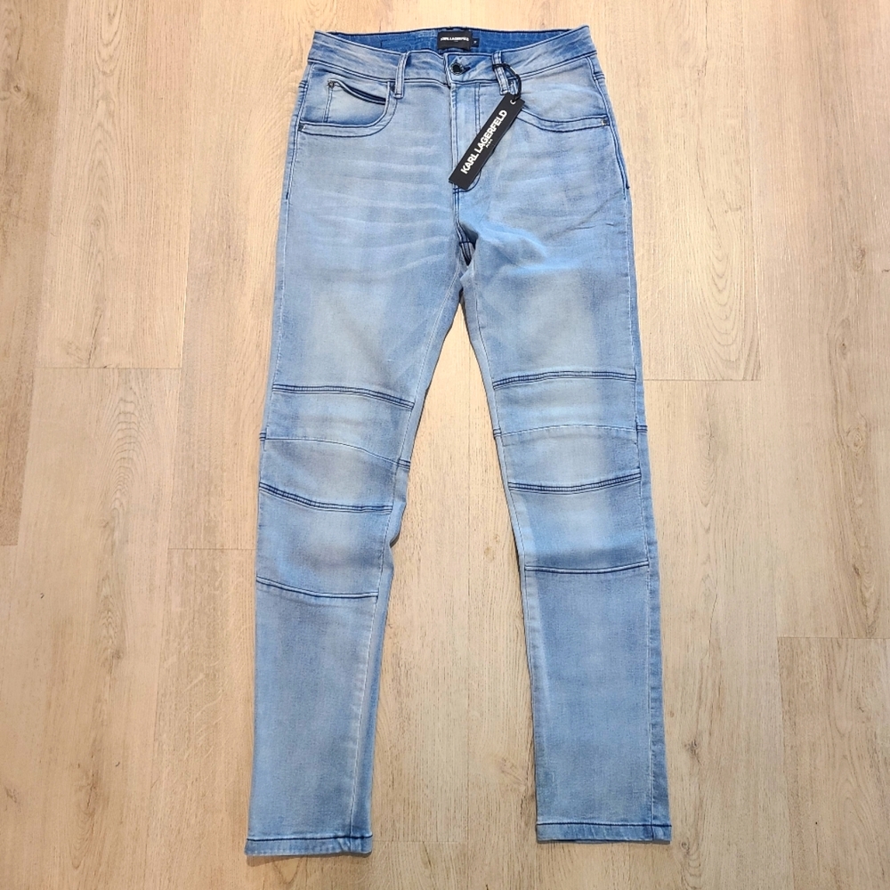 Karl Lagerfeld Light Blue Slim Fit Jeans - NEW